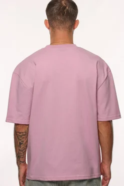 HEAVY OVERSIZE EMBO T-SHIRT LILAC SNOW