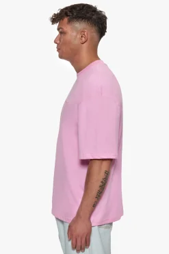 HEAVY OVERSIZE EMBO T-SHIRT PINK