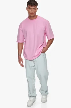 HEAVY OVERSIZE EMBO T-SHIRT PINK