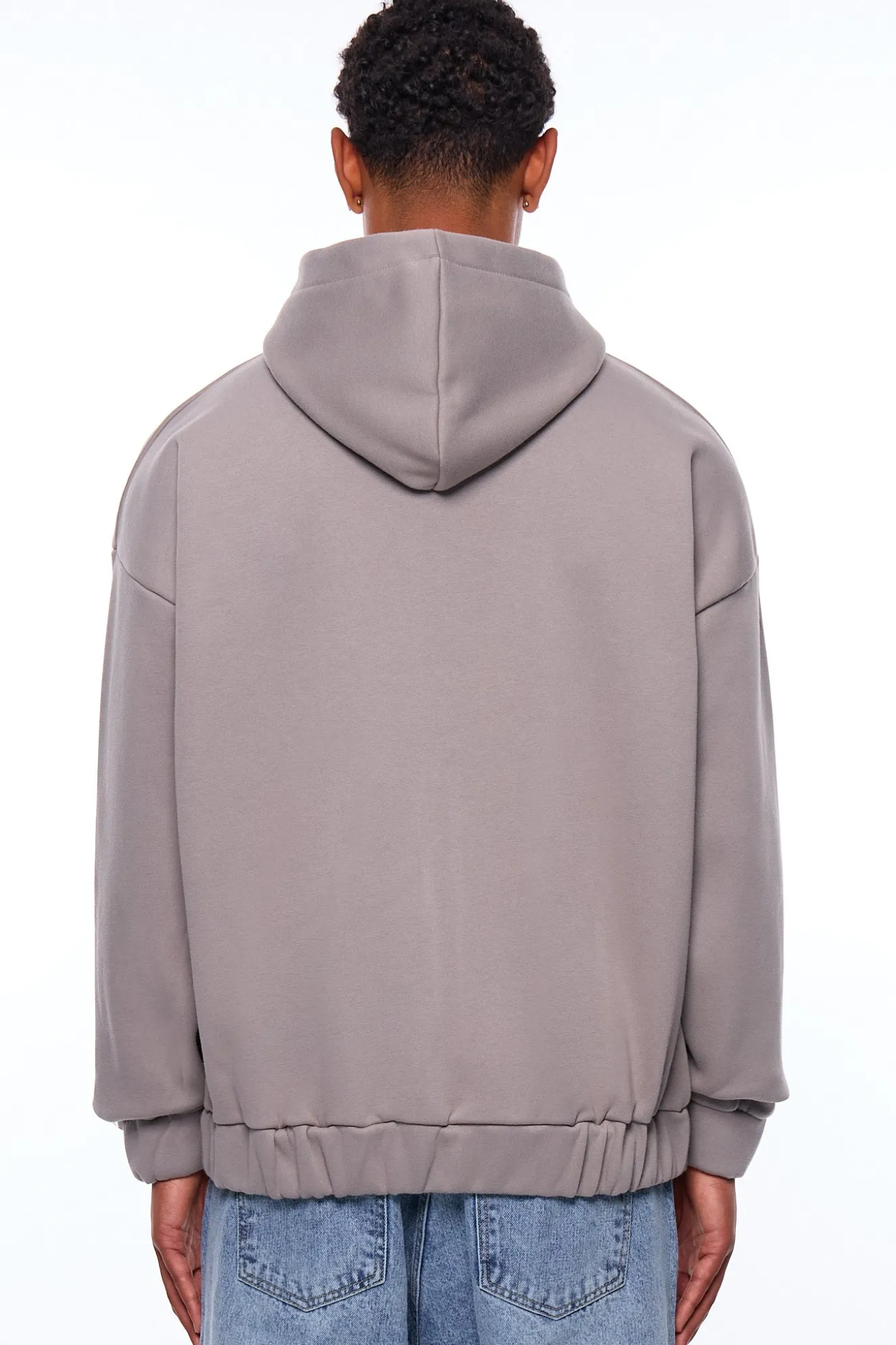 HEAVY OVERSIZE EMBO ZIP HOODIE WET WEATHER