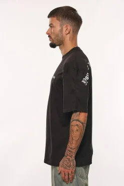 HEAVY OVERSIZE FEAR DEATH T-SHIRT BLACK