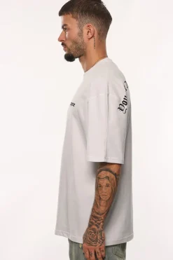 HEAVY OVERSIZE FEAR DEATH T-SHIRT WHITE