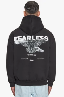 HEAVY OVERSIZE FEARLESS HOODIE BLACK
