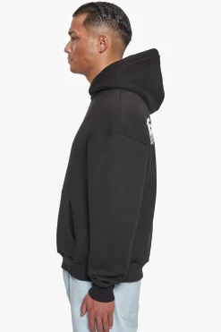 HEAVY OVERSIZE FEARLESS HOODIE BLACK