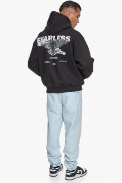 HEAVY OVERSIZE FEARLESS HOODIE BLACK