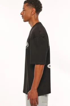 HEAVY OVERSIZE FLY HIGH T-SHIRT BLACK