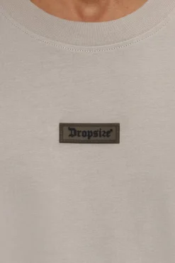 HEAVY OVERSIZE FRONT RUBBER PATCH T-SHIRT STONE