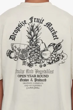 HEAVY OVERSIZE FRUIT MARKET T-SHIRT COCONUT MILK