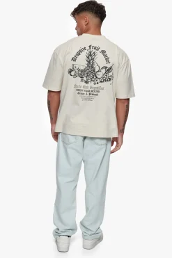 HEAVY OVERSIZE FRUIT MARKET T-SHIRT COCONUT MILK