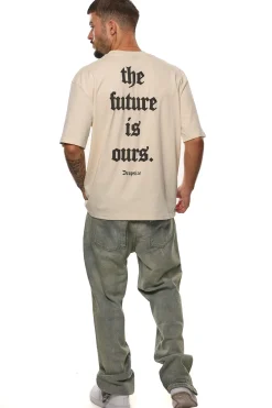 HEAVY OVERSIZE FUTURE T-SHIRT COCONUT MILK