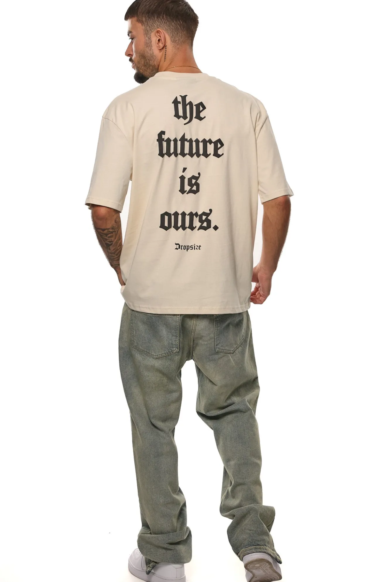 HEAVY OVERSIZE FUTURE T-SHIRT COCONUT MILK