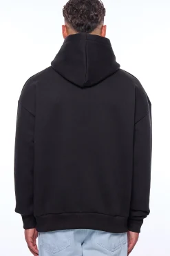HEAVY OVERSIZE GLOWING LOGO HOODIE BLACK