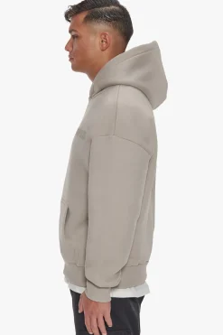 HEAVY OVERSIZE HD PRINT HOODIE SILVER GREY