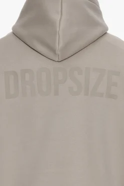 HEAVY OVERSIZE HD PRINT HOODIE SILVER GREY