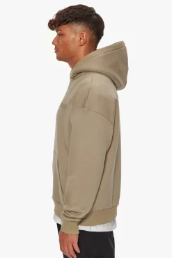 HEAVY OVERSIZE HD PRINT HOODIE WEATHERED TEAK