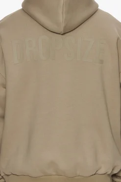 HEAVY OVERSIZE HD PRINT HOODIE WEATHERED TEAK