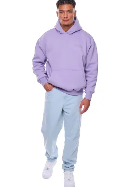 HEAVY OVERSIZE HD PRINT HOODIE PURPLE ROSE