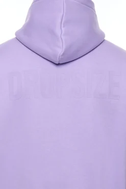 HEAVY OVERSIZE HD PRINT HOODIE PURPLE ROSE