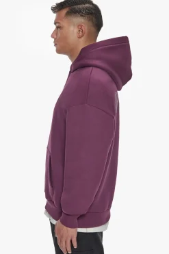 HEAVY OVERSIZE HD PRINT HOODIE GRAPE
