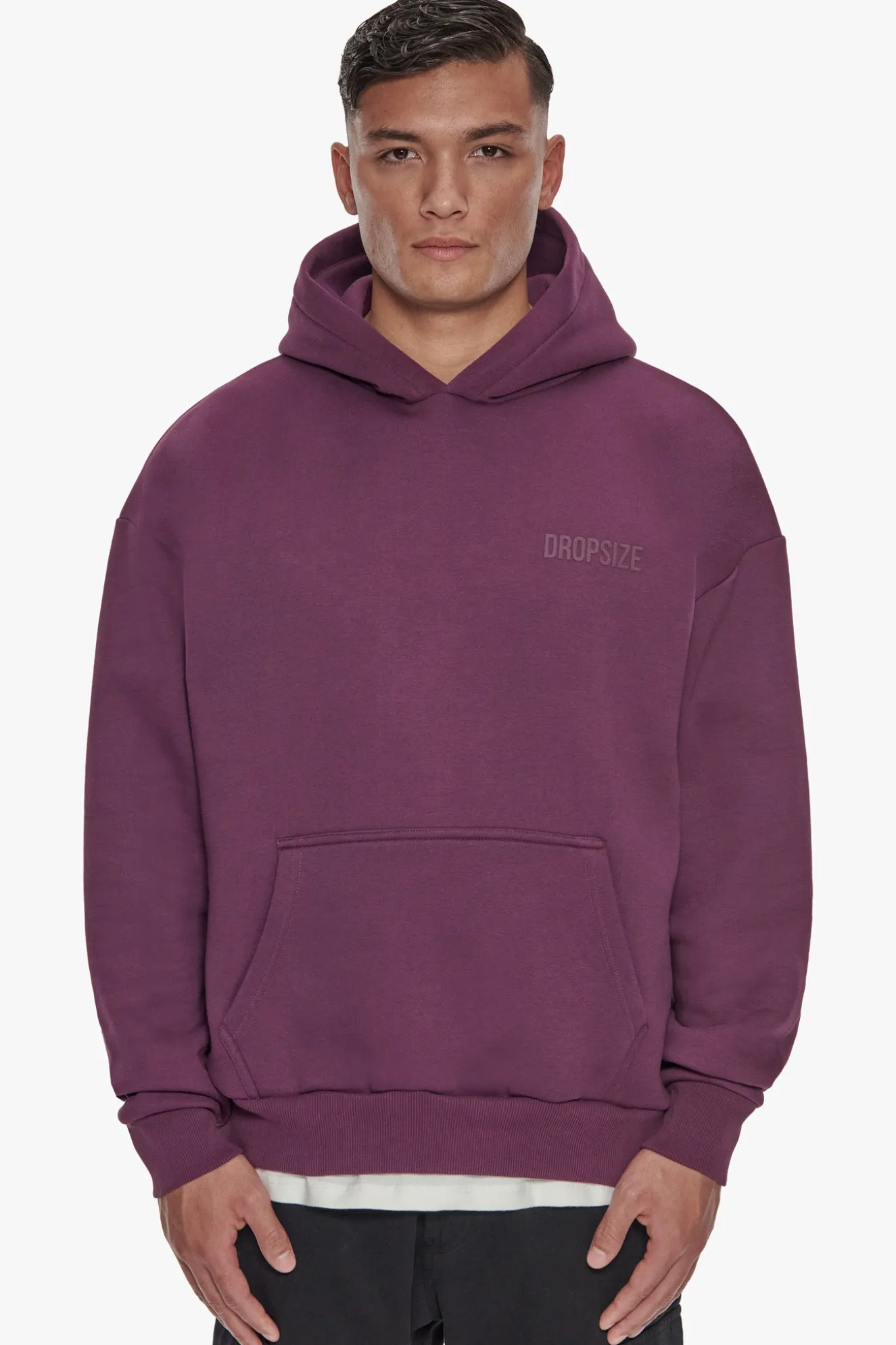 HEAVY OVERSIZE HD PRINT HOODIE GRAPE