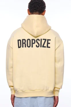 HEAVY OVERSIZE HD PRINT HOODIE ALMOND OIL