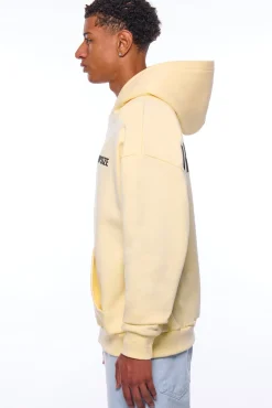 HEAVY OVERSIZE HD PRINT HOODIE ALMOND OIL