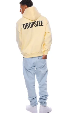 HEAVY OVERSIZE HD PRINT HOODIE ALMOND OIL