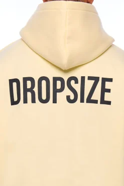 HEAVY OVERSIZE HD PRINT HOODIE ALMOND OIL