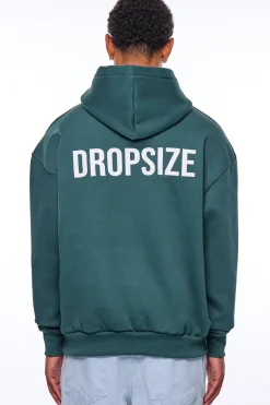 HEAVY OVERSIZE HD PRINT HOODIE TREKKING GREEN