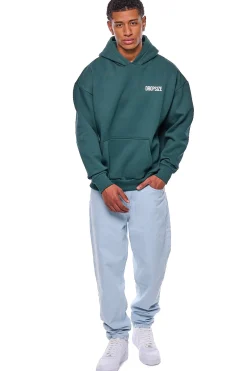 HEAVY OVERSIZE HD PRINT HOODIE TREKKING GREEN
