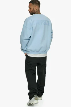 HEAVY OVERSIZE HD PRINT SWEATER BABY BLUE