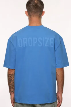 HEAVY OVERSIZE HD PRINT T-SHIRT AZURE BLUE
