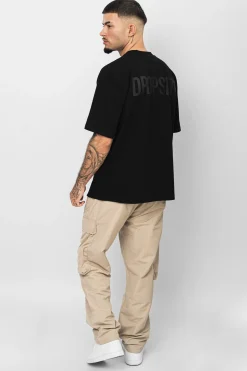 HEAVY OVERSIZE HD PRINT T-SHIRT BLACK