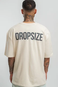 HEAVY OVERSIZE HD PRINT T-SHIRT COCONUT/ STONE
