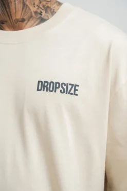 HEAVY OVERSIZE HD PRINT T-SHIRT COCONUT/ STONE