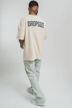 HEAVY OVERSIZE HD PRINT T-SHIRT COCONUT/ STONE