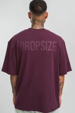 HEAVY OVERSIZE HD PRINT T-SHIRT GRAPE WINE