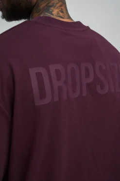 HEAVY OVERSIZE HD PRINT T-SHIRT GRAPE WINE