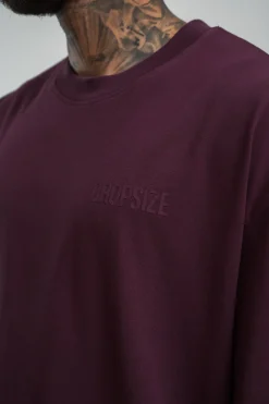 HEAVY OVERSIZE HD PRINT T-SHIRT GRAPE WINE