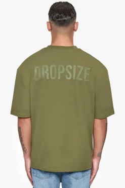 HEAVY OVERSIZE HD PRINT T-SHIRT OLIVE