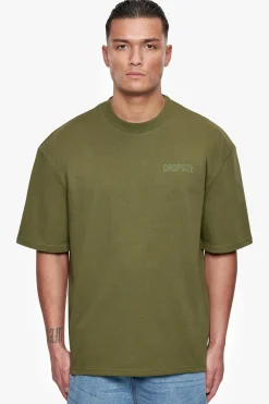 HEAVY OVERSIZE HD PRINT T-SHIRT OLIVE