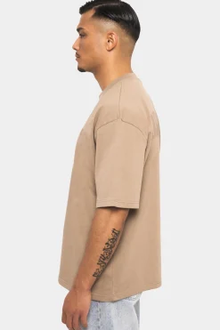 HEAVY OVERSIZE HD PRINT T-SHIRT SILVER MINK