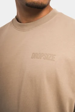 HEAVY OVERSIZE HD PRINT T-SHIRT SILVER MINK
