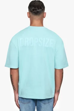 HEAVY OVERSIZE HD PRINT T-SHIRT TURQUOISE