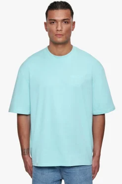 HEAVY OVERSIZE HD PRINT T-SHIRT TURQUOISE
