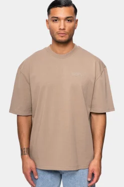 HEAVY OVERSIZE HD PRINT T-SHIRT WEATHERED TEAK