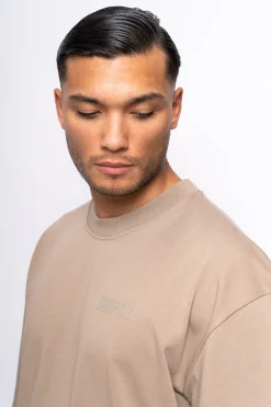 HEAVY OVERSIZE HD PRINT T-SHIRT WEATHERED TEAK