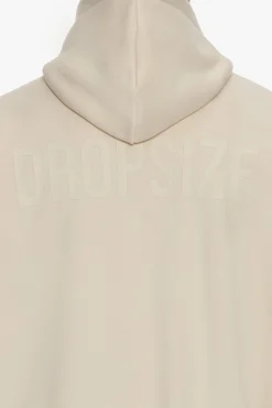 HEAVY OVERSIZE HD PRINT ZIP HOODIE COCONUT