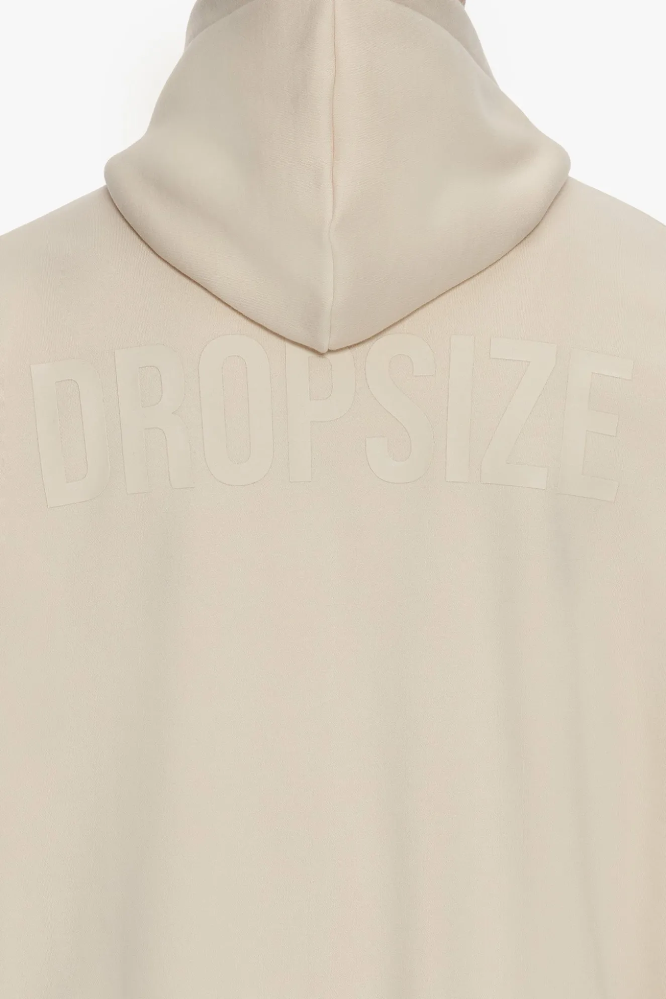 HEAVY OVERSIZE HD PRINT ZIP HOODIE COCONUT