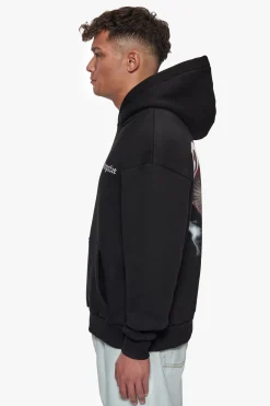 HEAVY OVERSIZE HUNTING SEASON EAGLE HOODIE BLACK
